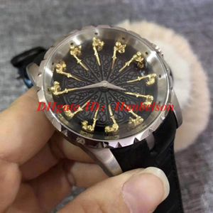 Knights of the Round Table watches montre de luxe automatic watch Leather strap folding buckle