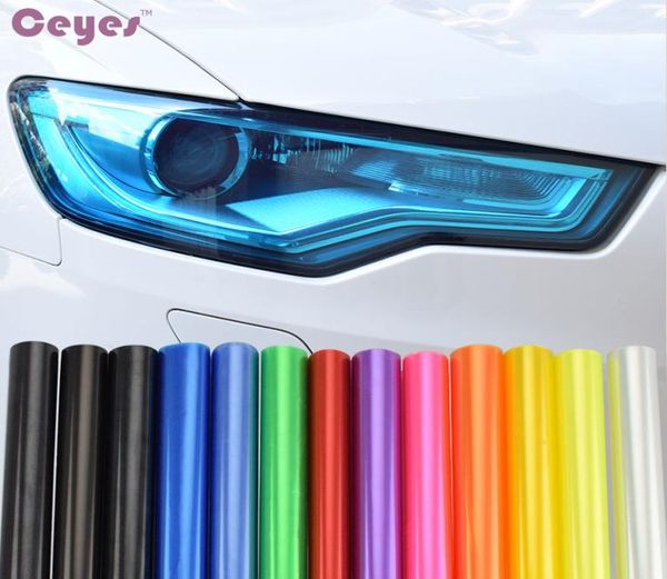 30100cm Car Autocollant Light Film Self Adhesive Fog Light Lightlight Vight Tint Vinyle Change Color Films 3 Couche Black Golden2816561