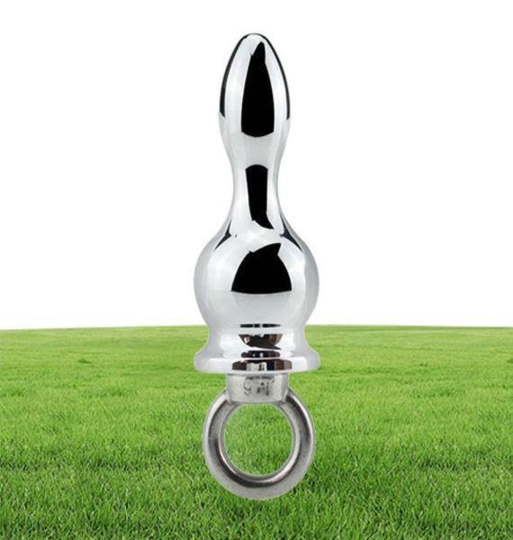 30105 cm 98g anneau de traction de petite taille cristal métal plug anal butin argent acier inoxydable bijoux godemichet anal jouets sexuels Product5159108