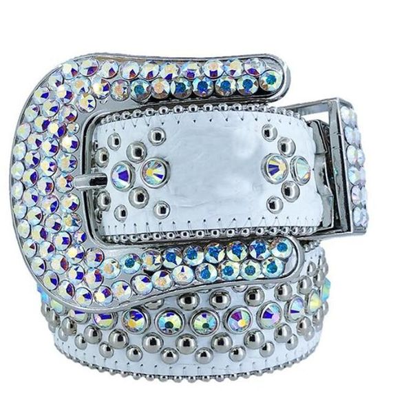 303 Diseñador Bb 2023 Cinturón Simon Cinturones para hombres Mujeres Cinturón de diamantes brillantes en negro azul blanco multicolor con diamantes de imitación brillantes s Rhinestes