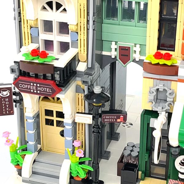 3036pcs City Buildings Micro Bricks Plastic Toys Coffee Hotel Store Building Buildings City Street View Model Gift for Children DIY