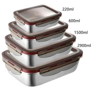 304 roestvrijstalen voedsellunch Bento Box afgesloten lekkendichte reisopslag huishoudelijke augurk magnetron verwarming lunchboxs 240510