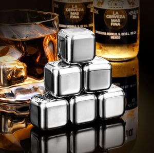 304 Cubos de hielo de acero inoxidable Refrigeradores de barra de vino no tóxico Bebidas Bebida Whisky Cerveza Agua Cooler Cool Glacier Rock Isoterme con caja