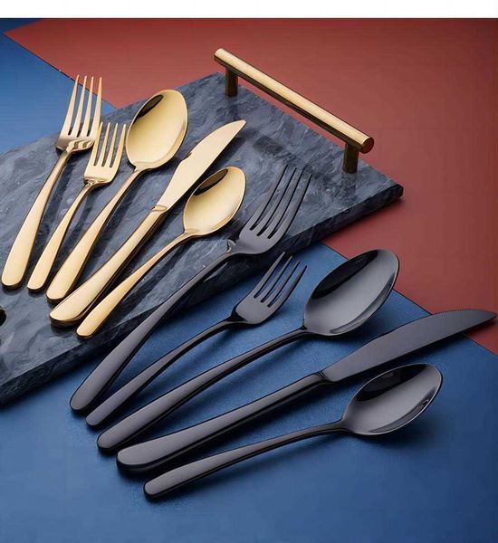 304 acier inoxydable couteau fourchette cuillère western food set vaisselle créative et élégante 2023
