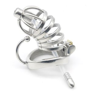 304 stainless steel Male Chastity Device Lagge Cage with Arc ring lock #R50