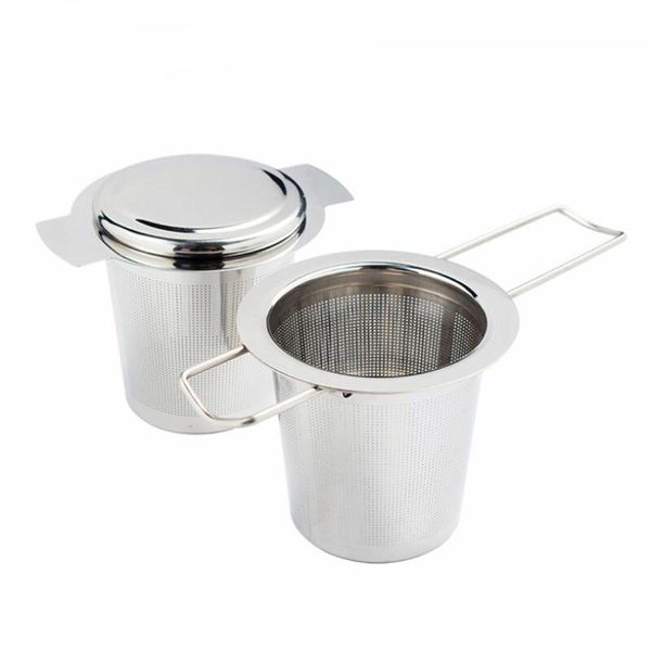 304 acier inoxydable argent passoire à thé pliant pliable thé infuseur panier pour théière tasse Teaware LX3707