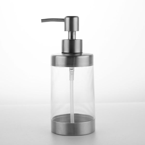 Distributeur de savon en acier inoxydable 304 bouteille de lotion acrylique créative bouteille de désinfectant pour les mains transparente manuelle