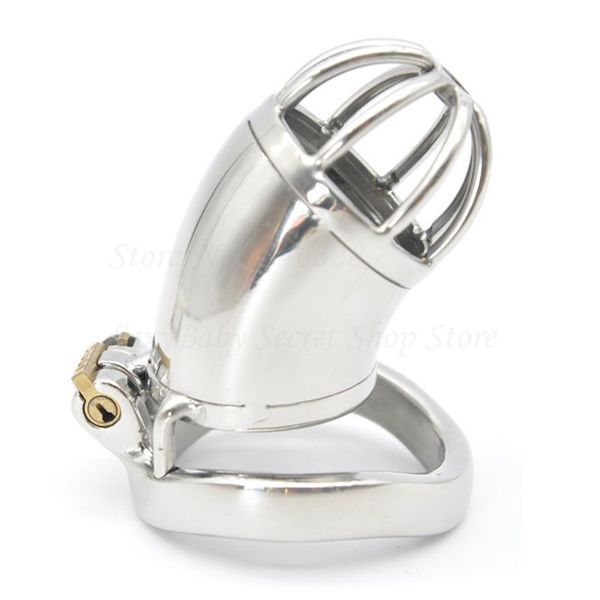 Dispositivo de castidad masculina Stealth Lock de acero inoxidable 304, anillos para el pene, jaula para el pene, cinturón de virginidad, BDSM Fetish Sex Toys para hombre Gay Y1892804