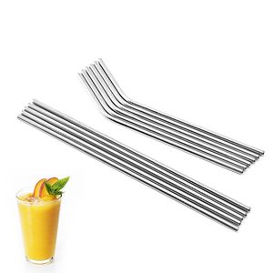 Paja de beber de jugo de té de burbuja de perla de metal de paja de acero inoxidable 304 reutilizable DH9586