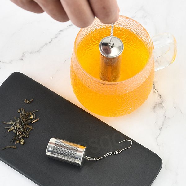 Infuseur à thé en acier inoxydable 304, passoire à mailles avec couvercle suspendu, filtre à café, herbes, épices, diffuseur de cuisine, filtres à thé réutilisables, infuseur De Te De Malla