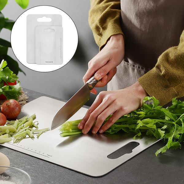 304 acero inoxidable grueso del resbalón no Queso de cortar Escala Junta Horno Tabla de cortar bloques vegetal de la fruta al por mayor de herramientas de cocina Accesorios