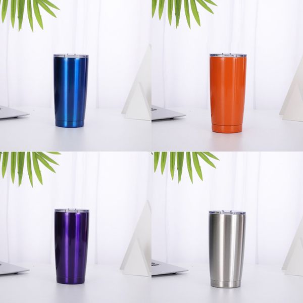 Frasco de vacío de acero inoxidable 304, tazas portátiles para coche de 20oz, tazas maestras de hielo de Color sólido, botellas de cerveza fría, taza de coque