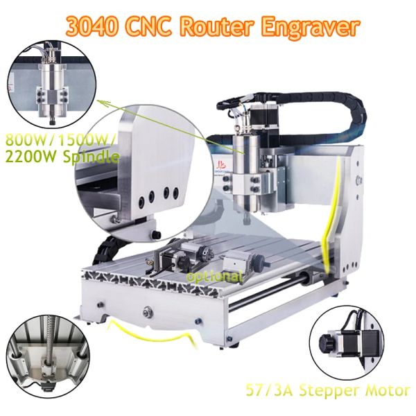 3040 CNC Router graveur 800W 1500W 2,2 kW Mauçonnerie USB avec réservoir d'eau pour le bois en pierre en métal