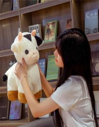 304050cm Mooie Fortune Cow Plush Toys Soft Stuffed Cute Animal Milk Cattle Hug Doll For Kids Baby Birthday Cadeau LA32098725384531049