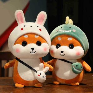 3040cm dessin animé beau chien Shiba Inu cosplay habiller jouets en peluche peluche animaux mignons poupée coussin doux pour cadeau d'anniversaire pour enfants J220729