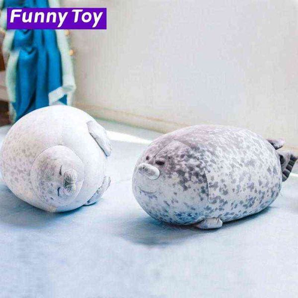 3040Cm en peluche Lion de mer poupée jouet Chubby Blob joint en peluche Animal jouet mignon océan coussin câlin poupée pour enfants cadeau J220729