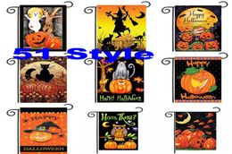 3045cm Halloween Garden Flags Pumpkin Ghost Party Decor Home Decor Outdoor Polyester Garden Flags Halloween Decorations WX9037063588