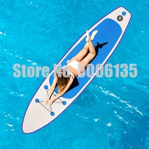 305 * 76 * 15cm grote korting opblaasbare stand-up paddle board surfboard SUP bord met verstelbare peddel schip door FedEx / DHL / TNT / UPS