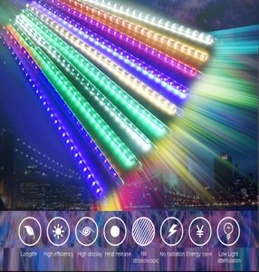305080cm Tube de douche de météores lumière de pluie de météores extérieure étanche 8 Tubes LED chaîne lumineuse pour la décoration de fête de mariage de noël 8542941