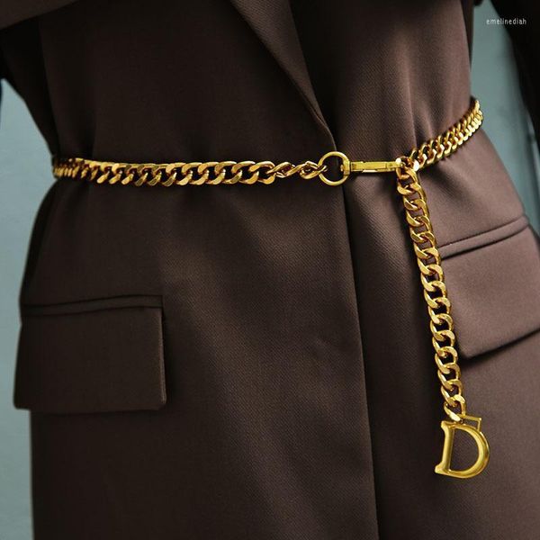 308 Cinturones de punk Circle Circle Ladies Aleación para mujeres Metal Vestidos de cintura femenina Cintura de moda coreana S