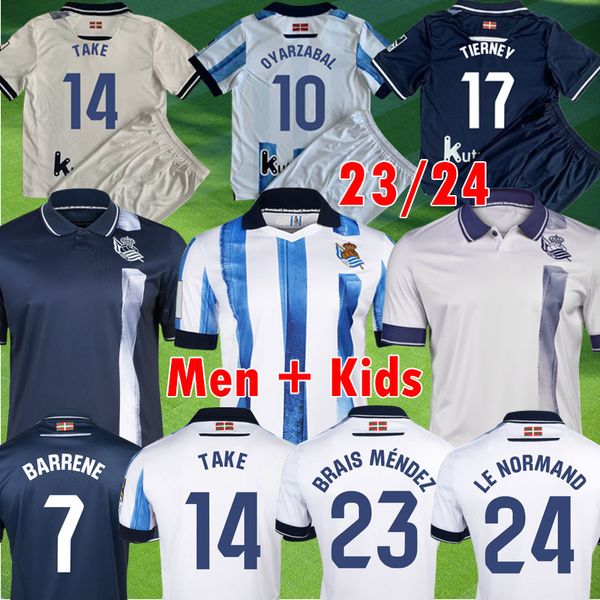 Real Sociedad 2023 2024 camiseta de fútbol camiseta de fútbol camiseta real sociedad 23 24 camiseta de futbol hombres kit niños equipo TOMAR OYARZABAL X PRIETO