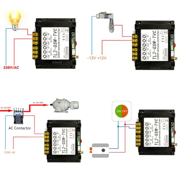 Contrôleur de relais GSM 30A 30A commutateur Smart Home Module Panneau de commande à distance avec capteur de température pour congélation à la serre de la porte