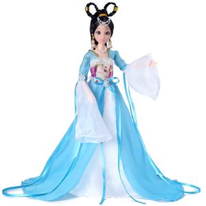 30 cm 1/6 bjd pop Chinees Oude kostuum Dressup Dress Girl Diy Make -up speelgoed met accessoires voor meisjes Gift 220505