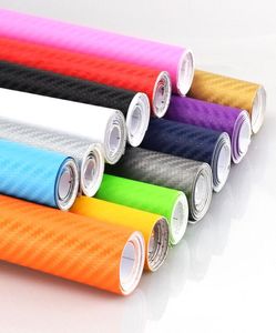 30 cm 3D Auto Koolstofvezel Vinyl Filmfiche Wrap Roll Auto DIY Decor Sticker Papier Auto Styling Stickers4312629