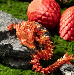 Dragón impreso en 3D de 30 cm en 13 cm Figura de dragón chino Figura divertida decoración de la oficina en el hogar Dragón articulado completo