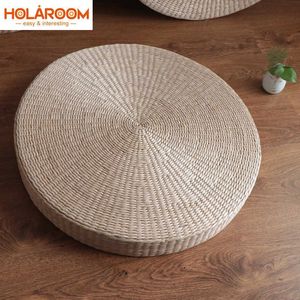 30 cm 40 cm tatami kussen meditatie kussens ronde stro weven handgemaakte kussen vloer stoel zit mat home decor cojin redondo 210716