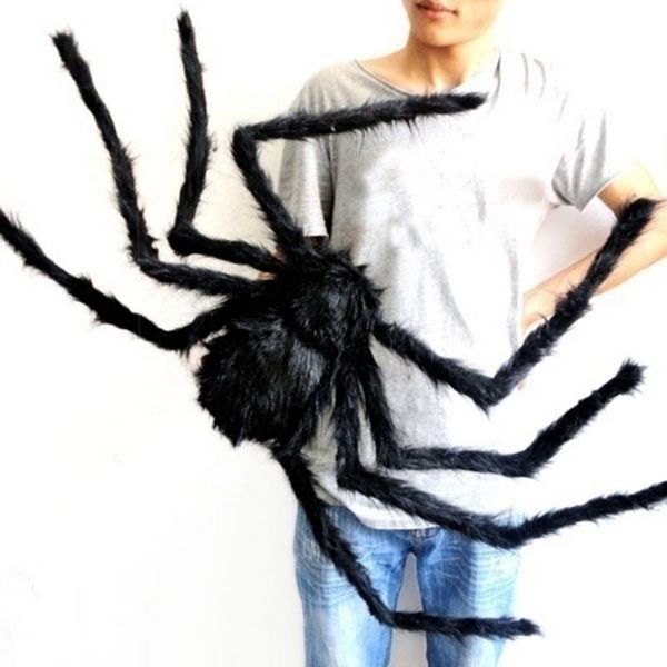 30 cm/50 cm/75 cm/90 cm/125 cm/150 cm/200 cm araignée noire Halloween décoration maison hantée accessoire intérieur extérieur géant décor F0909