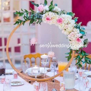 30 cm/75 cm de diámetro puede elegir) nuevo y elegante pilar de pasillo de boda pintado en oro alto para decoración de pasarela de bodas para mesa de boda senyu0183