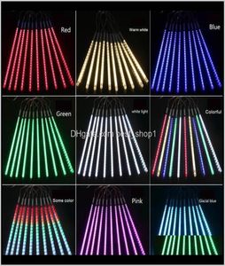 30 cm 8lampsset décorations de Noël Lights Meteor Shower Lampe LED Bar Decorative Outdoor Tapheproof Todin Colored Light Ayasx 9398175