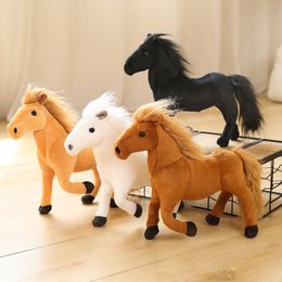 Jouet en peluche poney de simulation de dessin animé de 30 cm