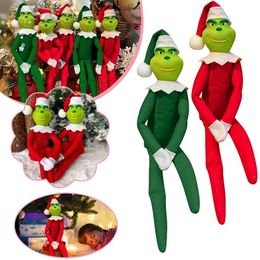 30 cm Kerst Grinch Pluche Pop Speelgoed Groene Monster Elf Pluche Pop Kerstboom Hangende Ornament Decoratie Kerst Nieuwjaar Geschenken