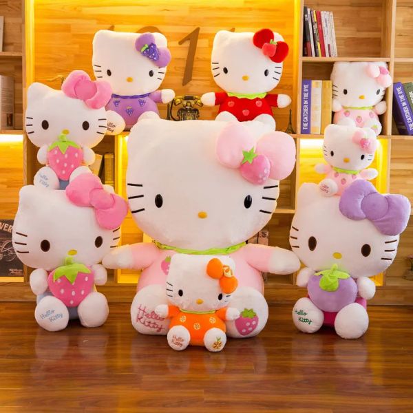 30cm Navidad NUEVA LINDA CARTOON FLUSH Doll Fruit Bath Cat Doll Soft Llena Soft Fince Pillow Gift Wholesale en stock