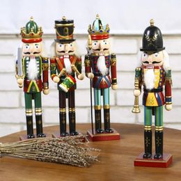 30 cm Cascanueces clásicos Soldado Adorno navideño Decoraciones de madera Decoraciones navideñas Home Puppet Creative Small Model para niños 240416