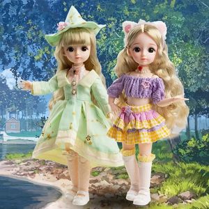 Muñeca Kawaii 16 BJD de 30cm, 13 articulaciones móviles para niñas, ropa para muñecas de princesa, accesorios de vestir, juguetes faciales de simulación, regalo de cumpleaños 240105