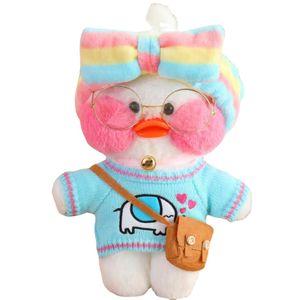 30 cm Lalafanfan Duck Plush Toys met hoed en bril Gevulde dieren zachte knuffels Doll Kids Diy Birthday Cadeau