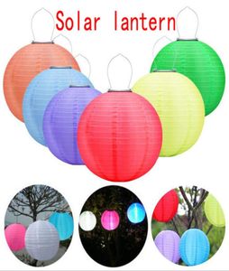 30 cm LED Solar Lantaarns Outdoor Waterdichte zonne -hanglampen Festival LED Hangende lantaarns Chinese feestlichten1219075