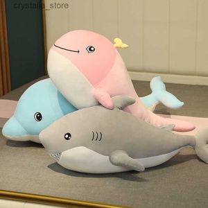 30 cm Belle Dauphin Baleine Requin En Peluche Jouets En Peluche Doux Mignon Animal Poupées Canapé Décor Bébé Oreiller Coussin pour Enfants Enfants Cadeaux L230518