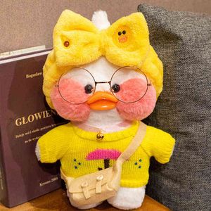 30cm Lovely Coréen Hyaluronic Acide Little Jaune Canard Joyau Jouet Creative Lalafanfan Ducks Doll Enfants Filles Anniversaire Cadeau Y211119