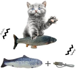 30cm Pet Cat Toy USB Charges Simulation électrique Dancing Moving Floppy Fish Cats Cats pour jouets pour animaux de compagnie Dog Dog Drop7613115