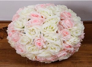 Bolas de besos de rosas de 30cm para boda, bola de flores de seda, flores artificiales decorativas, opciones multicolores, bolas de Pomander KB0086187546