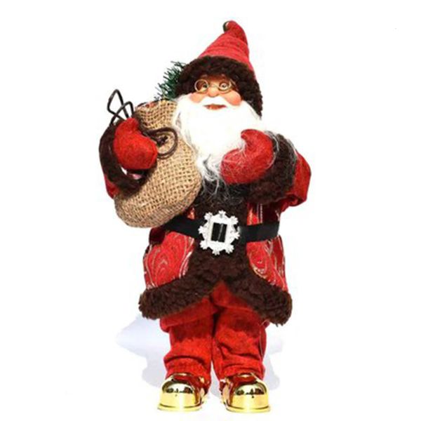 30 cm Santa Claus Estatuilla Estatuas Innovadores Adornos de escritorio de Navidad Regalo agradable Muñeca Juguete Decoración de mesa 240226