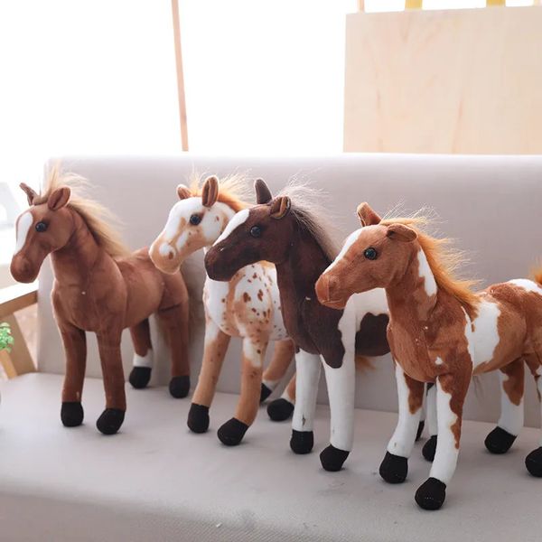 30 cm Simulation cheval jouets en peluche mignon peluche zèbre poupée doux réaliste jouet enfants cadeau d'anniversaire 231228