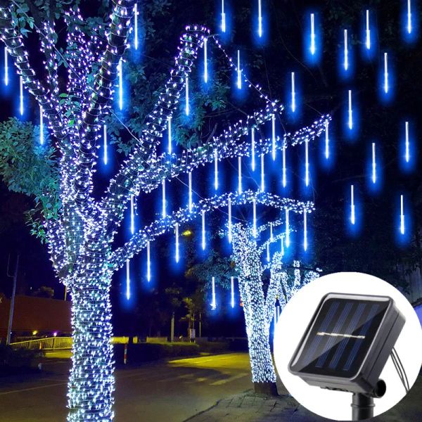 30 cm Décoration LED solaire Meteor Douche de fête de vacances Light Light Arelproofer Fairy Garden Decor Outdoor Street Garland Christmas ZZ