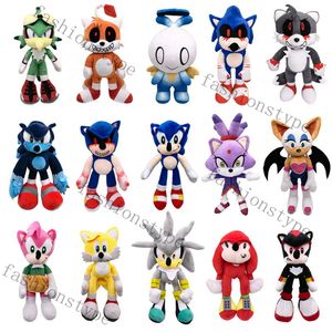 Hot 1993-2023 28-33cm Anime Movie Game Sonic Peluches Los 16 estilos más nuevos y completos Regalos favoritos de los niños