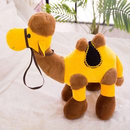 30 cm jaune ￠ deux chameaux en peluche Jouet doux en peluche en peluche animal chamelus camelus bactrianus peshie peluche kids cadeau