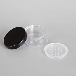 30 g 30 ml lege losse poeder behuizing, plastic make -up jar reiskit, 1oz cosmetische pottencontainers met zeefdeksels mljjf